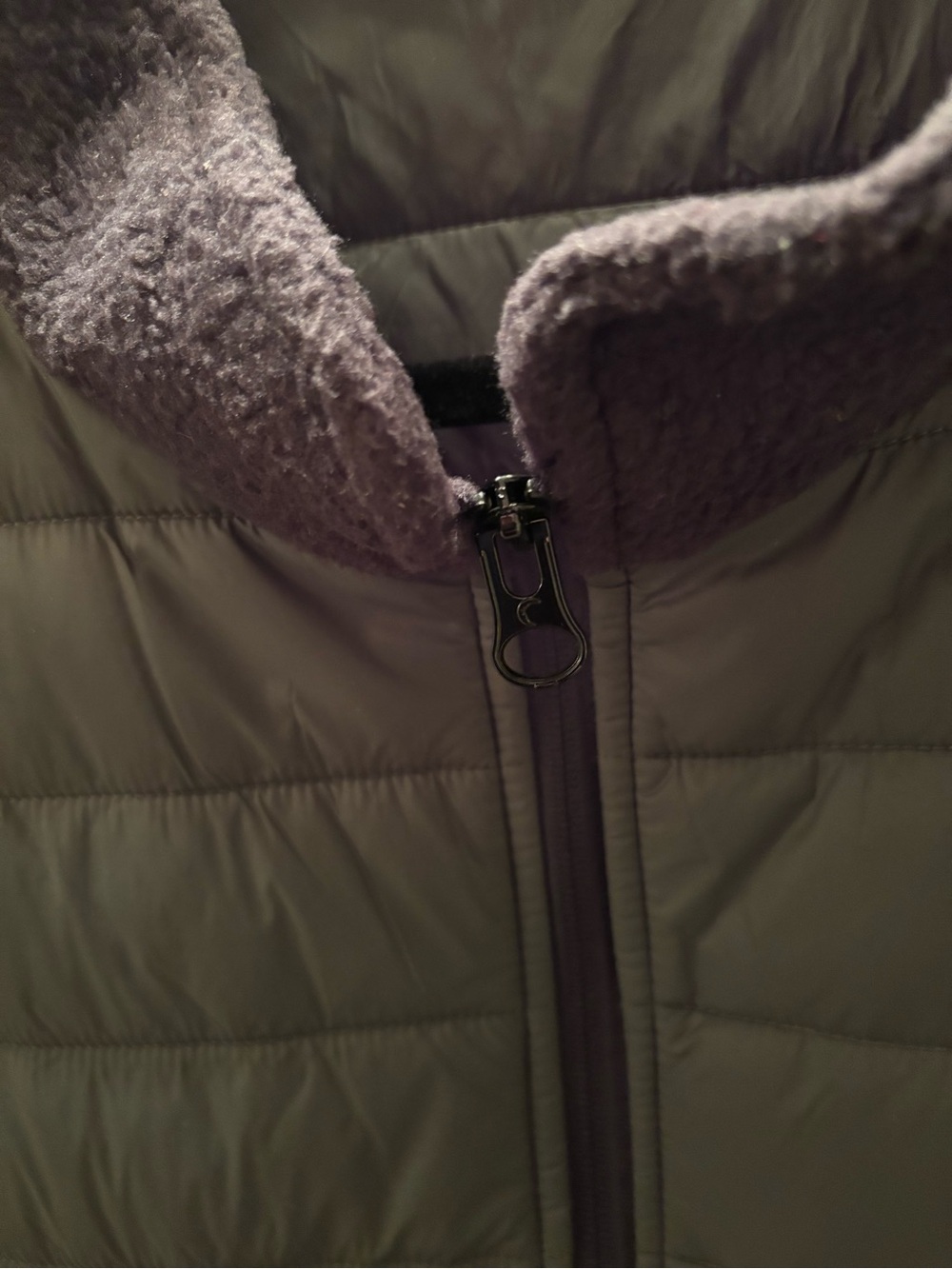 ZYIA Olive Quilted & Charcoal Fleece Jacket - Picture 2 of 5